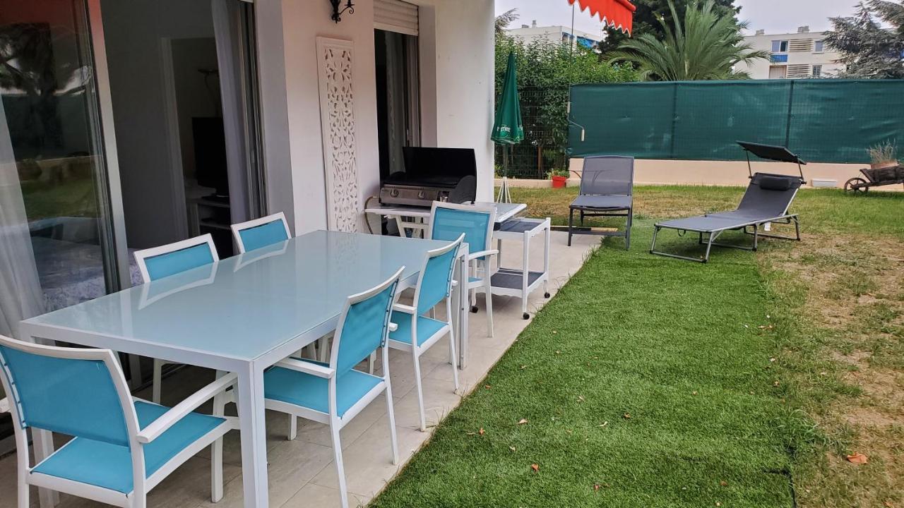 Superbe Rez De Jardin Dans Residence Au Calme Nice Eksteriør billede
